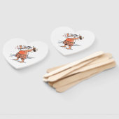 Drunk Santa heart hand fans Fächer (Non-assembled)