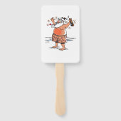 Drunk Santa rectangle hand fans Fächer (Rückseite)