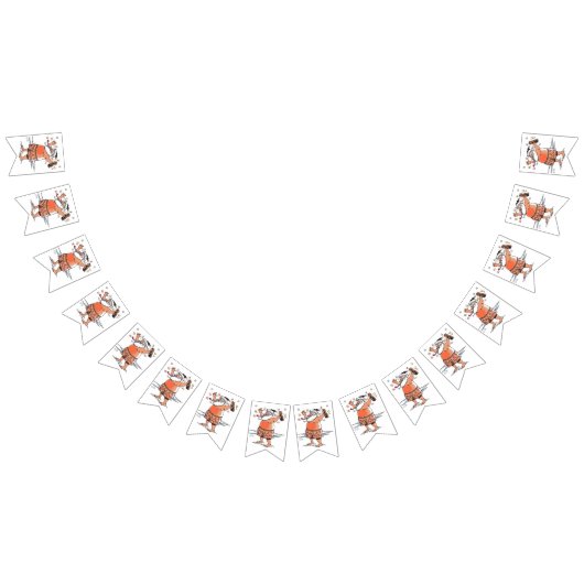 Drunk Santa swallowtail bunting banner (Alle)