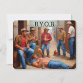 Drunken Cowboys BYOB Einladung (Vorderseite)