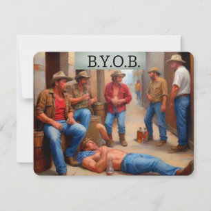 Drunken Cowboys BYOB Einladung