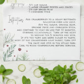 Drunken Cranberry Sauce | Recipe Heirloom Geschirrtuch (Gefaltet)