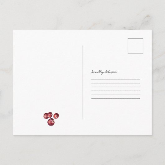 Drunken Cranberry Sauce Rezept | Feiertage Postkarte (Rückseite)