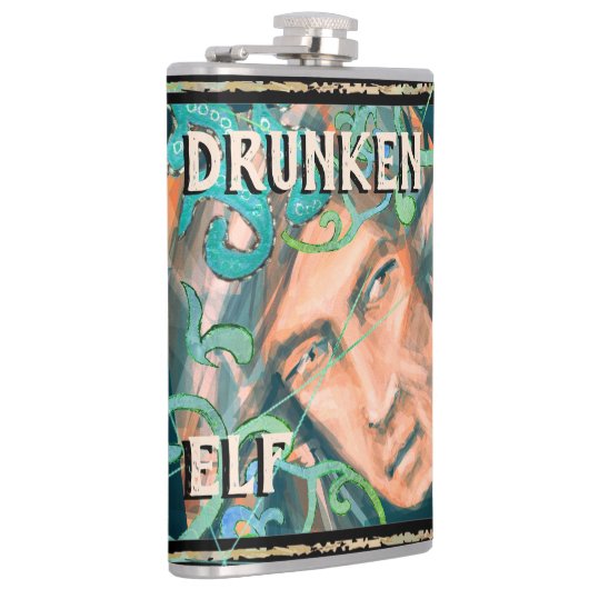Drunken Green Wood Elf Elf Elf Brew Flachmann (Rechts)