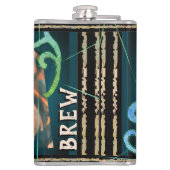 Drunken Green Wood Elf Elf Elf Brew Flachmann (Rückseite)