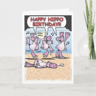 Drunken Hippos Geburtstagskarte Karte