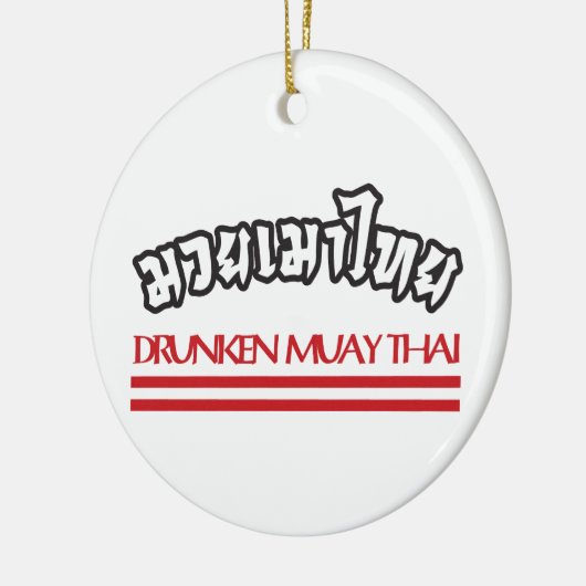 Drunken Muay Thai Keramikornament (Links)
