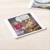 Drunken Rudolph der roten Nasenrinne Rechteckiger Pappuntersetzer (angewinkelt)