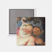 Drunken Silenus, unterstützt von Satyrs, c.1620 Magnet (Vorderseite/Rückseite)