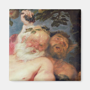 Drunken Silenus, unterstützt von Satyrs, c.1620 Magnet