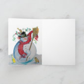 DRUNKEN SNOWMAN FEIERTAGSKARTE (Innenseite)