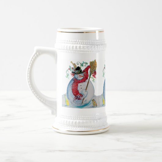 DRUNKEN SNOWMAN - Individuell Bierglas (Links)