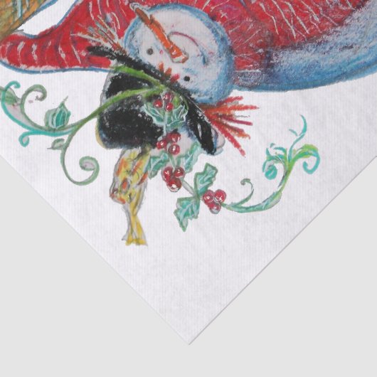 DRUNKEN SNOWMAN SEIDENPAPIER (Ausschnitt)