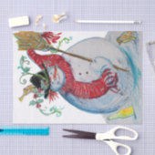 DRUNKEN SNOWMAN SEIDENPAPIER (Handwerk)