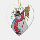 DRUNKEN SNOWMAN Winterurlaubsfest Herzlich Willkom Keramikornament (Links)