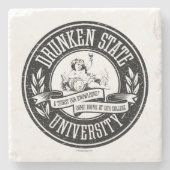 Drunken Staat University Stone Untersetzer (Vorderseite)