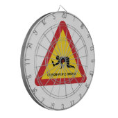 DRUNKENDE MENSCHEN ÜBERQUEREN VERKEHRSSIGN DARTSCHEIBE (Vorderseite Links)