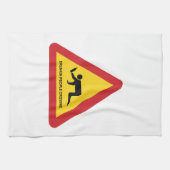 DRUNKENDE MENSCHEN ÜBERQUEREN VERKEHRSSIGN GESCHIRRTUCH (Horizontal)