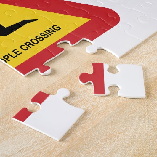 DRUNKENDE MENSCHEN ÜBERQUEREN VERKEHRSSIGN PUZZLE (Seite)