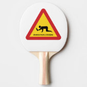 DRUNKENDE MENSCHEN ÜBERQUEREN VERKEHRSSIGN TISCHTENNIS SCHLÄGER (Vorderseite)