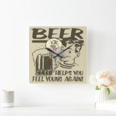 Drunker I Sit Here Quadratische Wanduhr (Zuhause)