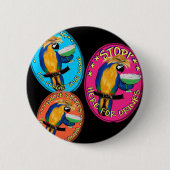 DRUNKIN PARROTS BUTTON (Vorderseite)
