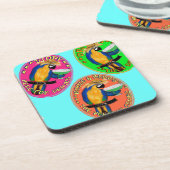 DRUNKIN PARROTS GETRÄNKEUNTERSETZER (Linke Seite)