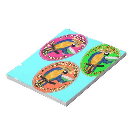 DRUNKIN PARROTS NOTIZBLOCK (Rotiert)