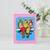 Drunkin Parrots Postkarte (Stehend Vorderseite)