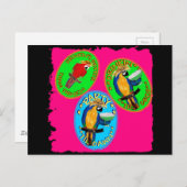 DRUNKIN PARROTS POSTKARTE (Vorne/Hinten)