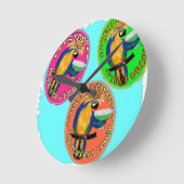 DRUNKIN PARROTS RUNDE WANDUHR (Winkel)