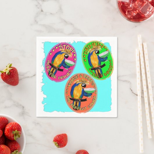 DRUNKIN PARROTS SERVIETTE (Beispiel)