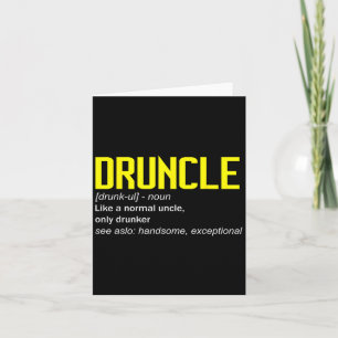 Drunkle Definition Welten Bester Onkel je Funny Dr Karte