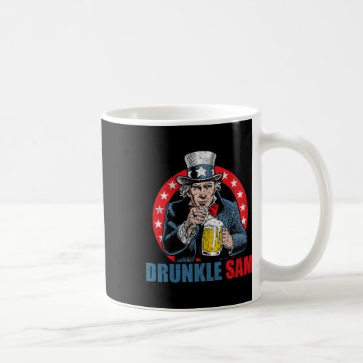 Drunkle Sam Funny 4. Juli Uncle Sam Usa Beer D. Kaffeetasse (Rechts)