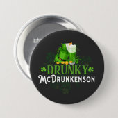 Drunky McDrunkerson St. Patrick's Day Button (Vorne & Hinten)