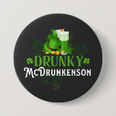 Drunky McDrunkerson St. Patrick's Day Button (Vorderseite)