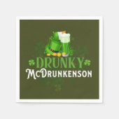 Drunky McDrunkerson St. Patrick's Day Serviette (Vorderseite)