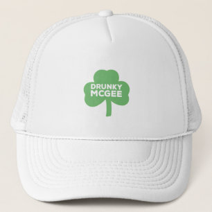 Drunky McGee St. Patrick's Day Kleeblatt Truckerkappe