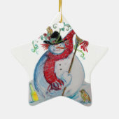DRUNUNKMAN Winter Holiday Party Star Keramik Ornament (Hinten)