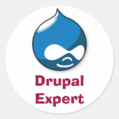 Drupal Expert Runder Aufkleber (Vorderseite)