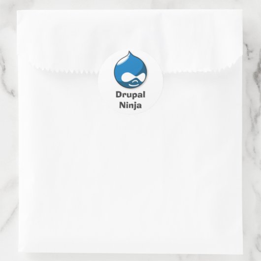 Drupal Ninja Runder Aufkleber (Tasche)