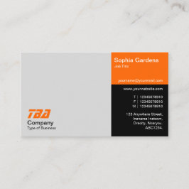 Drüsen - Lt Grau, Orange und Schwarz Visitenkarte