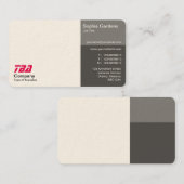 Drüsen - Weiß mit Schatten von Grau (Creme) Visitenkarte (Vorne/Hinten)