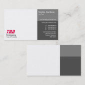 Drüsen - weiß mit Schatten von Grau Visitenkarte (Vorne/Hinten)