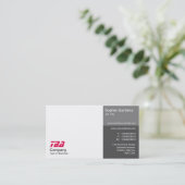 Drüsen - weiß mit Schatten von Grau Visitenkarte (Stehend Vorderseite)