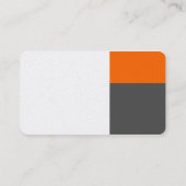 Drüsen - weiß, orange und grau (Gold) Visitenkarte (Rückseite)