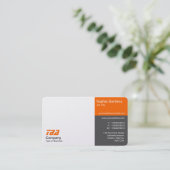 Drüsen - weiß, orange und grau (Gold) Visitenkarte (Stehend Vorderseite)