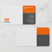 Drüsen - weiß, orange und grau (Gold) Visitenkarte (Vorne/Hinten)