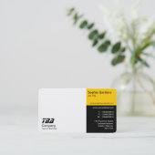 Drüsen - weiß, orange und schwarz (Eggshell) Visitenkarte (Stehend Vorderseite)