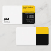 Drüsen - weiß, orange und schwarz (Eggshell) Visitenkarte (Vorne/Hinten)